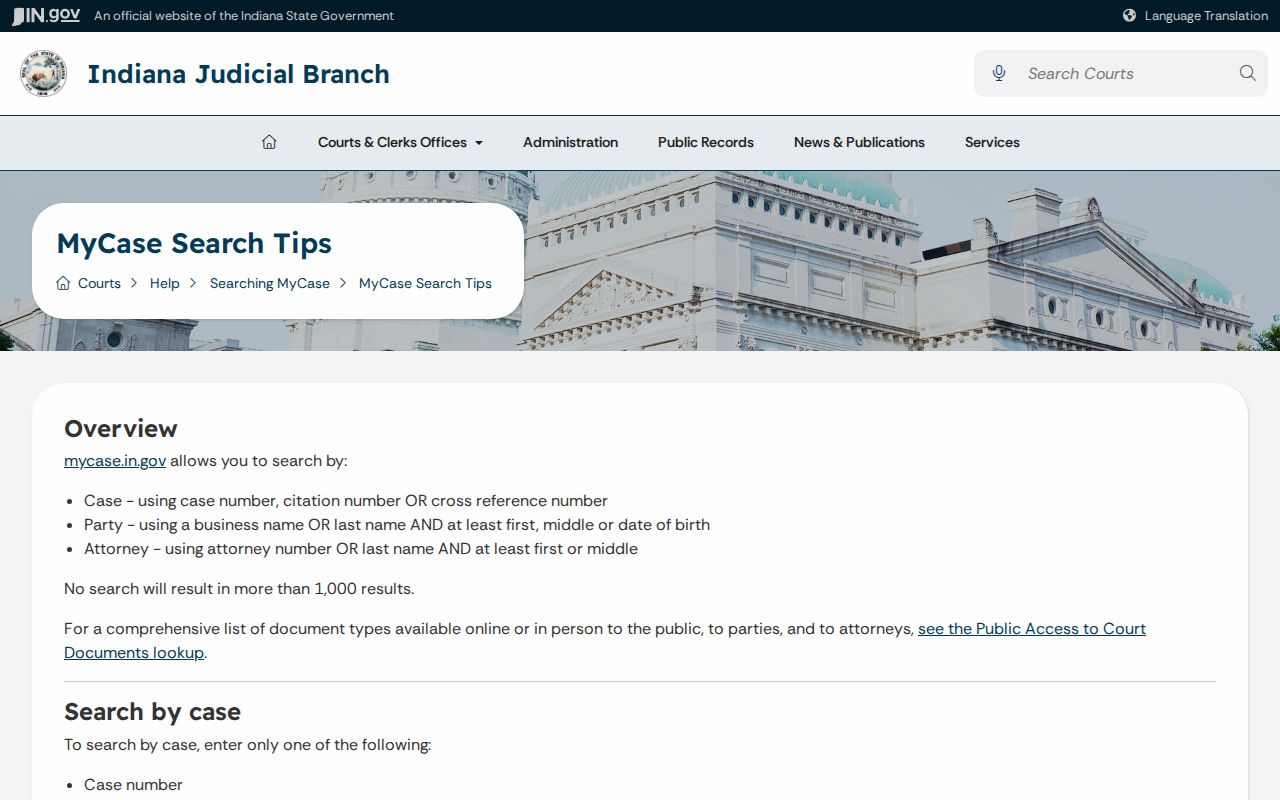 Ohio County warrant check through official MyCase search tips
